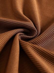 SHEIN 2pcs/Set Young Girls Solid Color Sleeveless Round Neck Top And Shorts Set - Khaki - View 6