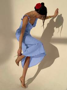 Aloruh Women Casual Midi Dress, Simple And Fashionable, Suitable For Summer - Multicolor - View 3