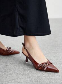 CUCCOO BIZCHIC Women's Fashion High Heel Pumps, Minimalist And Stylish, Suitable For Summer - Coffee Brown - View 3