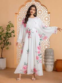 SHEIN Chiffon Dress, Casual & Fashionable For Everyday Wear - White - View 4
