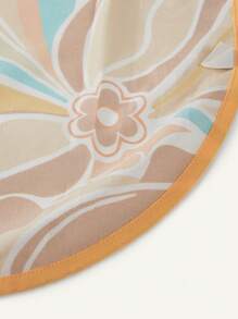 Cozy Pixies 1pc Vintage Floral Soft & Cozy Nursing Cover With Pocket, Breastfeeding Scarf For Outdoor Use