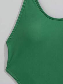 Swim SXY Deep V-Neck Backless Sexy Camisole, Beach Summer Outfits For Women - Green - View 6