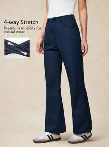 OutZeal Woman Quick Dry Soft Stretch Multi Pocket Flared Outdoor Pants Daily Casual Fall