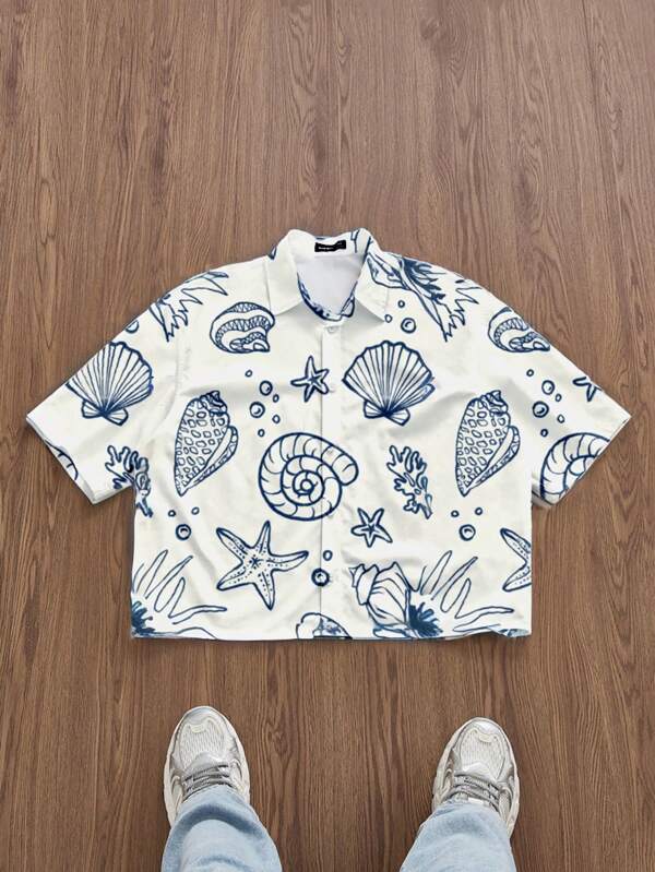 SWAVVY Men's Casual Short Sleeve Shirt, Minimalist Style Suitable For Summer