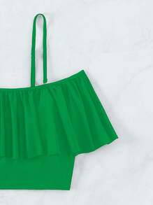 Swim Lushoire Printed Random Pattern Tank Bikini Top - Multicolor - View 5