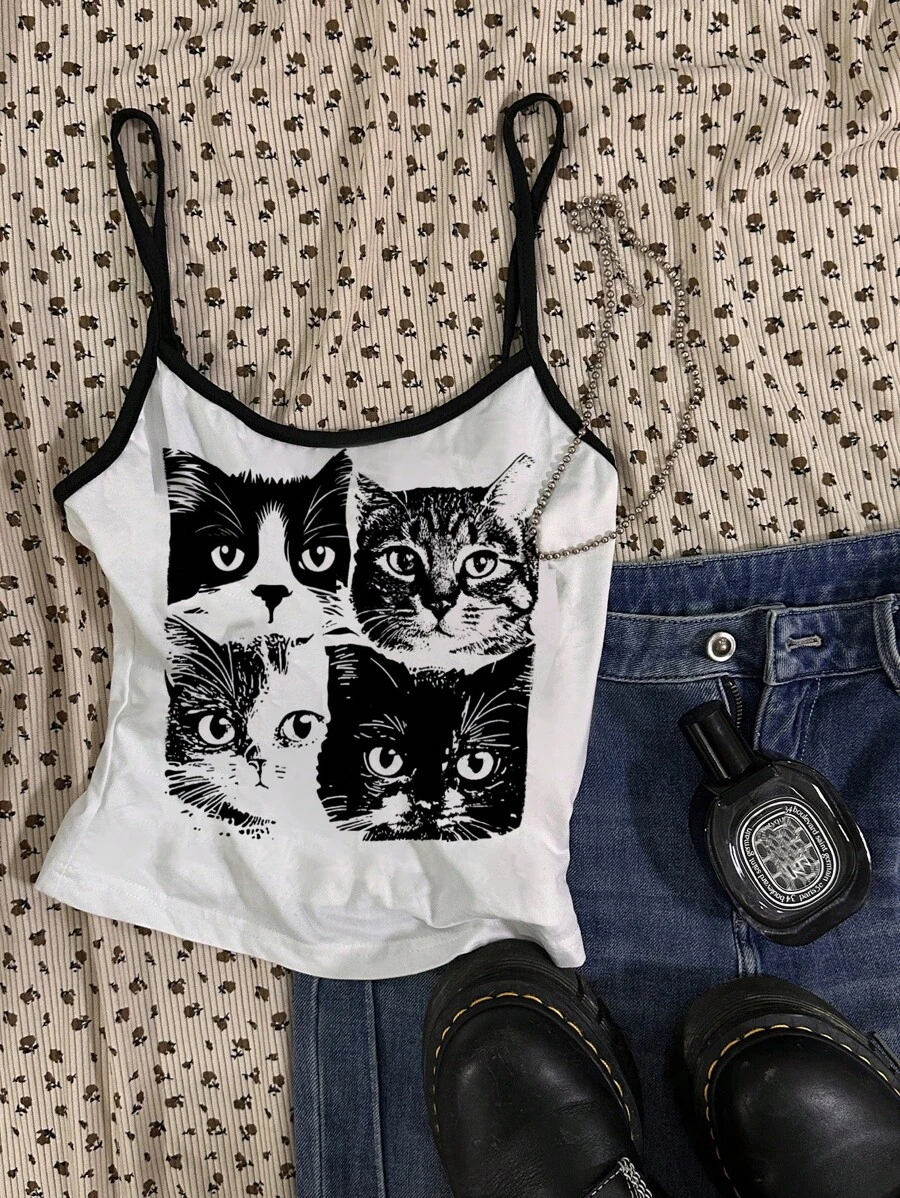 Attitoon Débardeur court et sexy pour femme, adapté pour l'été