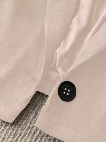 SHEIN LUNE Short Formal Jacket With Lining, Women Casual Suit Blazer For Autumn/Winter