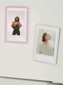 SHEIN 5pcs 2x3 Magnetic Photo Frame Refrigerator For Mini Instant Film, Magnet Picture Frames For Fridge Small Picture Holder For 8.6cmx5.4cm Picture