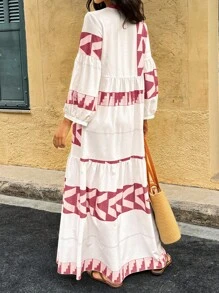 Breezaya 女士几何印花梭织连衣裙 - 彩色 - 查看 2