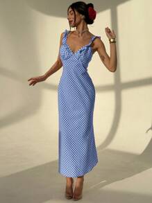 Aloruh Women Casual Midi Dress, Simple And Fashionable, Suitable For Summer - Multicolor - View 4