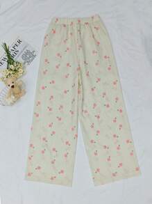 INAWLY Pantalones casuales lisos para mujer, aptos para el verano - Amarillo - Ver 2