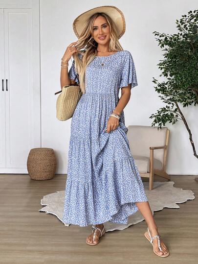 EMERY ROSE 女式夏季休闲碎花连衣裙