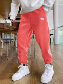 RueChic Men Cottonline Good Quality Patched Regular Sweatpants - Red - View 1
