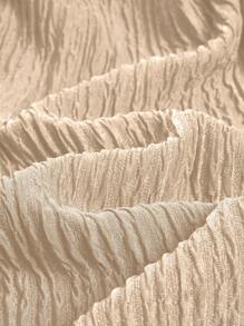 SOLERSUN Áo thun công sở kiểu phương Tây Áo thun nữ thanh lịch màu trơn cổ bẻ không tay thiết kế nhún bèo vừa vặn thời trang áo ba lỗ gợi cảm mùa xuân và mùa hè cho kỳ nghỉ và công việc đi làm đi chơi vải họa tiết màu xanh lá cây ngày lễ tình nhân hẹn hò tiệc tùng - Màu be - Xem 5