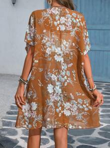 Breezaya Leichte Jacke mit durchgehend floralem Muster, für Urlaub/Lässig