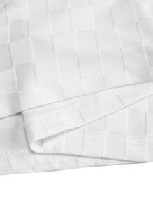 Manfinity Homme Men's Polo Set, Solid Color Short Sleeve Top And Shorts Men 2 Pieces Sets Men Casual 2 Pieces White - White - View 3