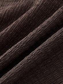 SHEIN MOD 简单时尚的褶皱胸围、弧形 A 字形、后褶背心，适合夏季