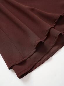 INAWLY Vestido midi de unicolor hombros descubiertos de moda talla grande para mujer