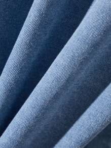 Explorewe Tween Boy Striped Denim Cargo Pocket Hoodie Vest, Round Neck Short Sleeve T-Shirt And Shorts 2Pcs Set Boys Clothes Outfit Sets