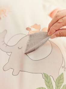 Cozy Pixies 1 pieza Saco de dormir para bebé de jacquard suave y cómodo con estampado de ciervo y elefante, certificado Oeko-Tex, para primavera - Multicolor - Ver 10