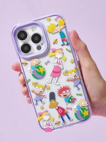 Nick 90s | SHEIN Durable Fashionable Double-Layer Mobile Phone Case, Cute Cartoon Graphic Protective Cover, Compatible With IPhone 11 - 17 Pro Max - Multicolor - View 2