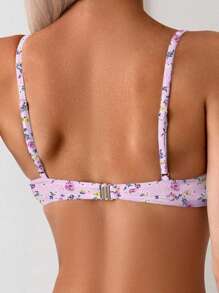 Swim Mod Women Swimwear Set, Random Prints, Copyright Purchased For Summer Beach Vacation - Baby Pink - View 4