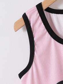 2 pièces/Set mode de rue décontractée pour jeune fille. Ensemble mignon avec veste à imprimé papillon et colorblock et pantalon évasé à effet denim