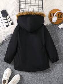 Chaqueta acolchada casual y cálida para niños pequeños, adecuada para niños de 4 a 7 años para usar en otoño, invierno y primavera