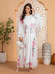 SHEIN Chiffon Dress, Casual & Fashionable For Everyday Wear - White - View 5
