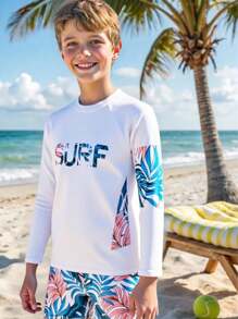 Tween Boys' Slim Fit Long Sleeve Casual Rash Guard - Multicolor - View 1