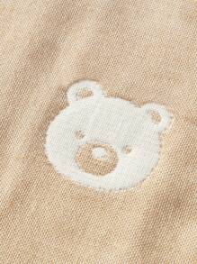 Cozy Pixies 1 pezzo Sacco a pelo per bambini in tessuto jacquard morbido e confortevole con stampa di orsetto, certificato Oeko-Tex, adatto per primavera/estate