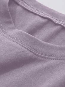 DAZY Vestido de estar por casa con dobladillo suelto y hendidura de color liso