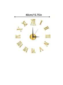 SHEIN 1pc Acrylic 3d Diy Clock Wall Art For Living Room, Bedroom, Study Room (Battery Not Included) School Decor School Surprise Dormitory Decor Back To School