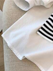 Airaco 女士简约时尚休闲日常衬衫 - 白色 - 查看 4