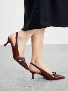 CUCCOO BIZCHIC Women's Fashion High Heel Pumps, Minimalist And Stylish, Suitable For Summer - Coffee Brown - View 5
