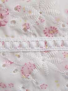 SHEIN PETITE Women's Vacation Floral Printed Loose Fit Front Tie Cami Top Y2K