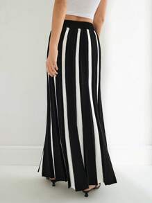 Maija Women Striped Long Casual Knit Skirt