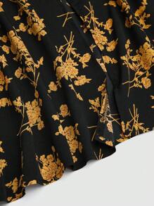 Breezaya LUNE 大码女式时尚甜美优雅印花 A 字裙，适合夏季假日长款女装