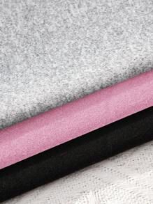 SHEIN Leap Crew 3pcs/Pack Tween Girls' Casual Minimalist Mid-Length Leggings, Suitable For Spring And Summer, School, Campus, College