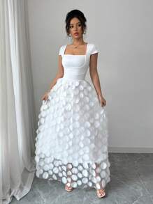 Selianne Women's 2025 New Slim Fit Long Dress, Chic - White - View 6