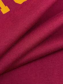 Manfinity VCAY Tricou decupat cu mânecă scurtă, unisex, casual, cu imprimeu cu litere, mozaic, cu gât rotund, potrivit pentru purtarea de zi cu zi