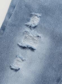 Infant/Toddler Boys Casual Denim Jeans, Comfortable Versatile Streetwear, Lightweight For Spring/Autumn - Light Wash - View 8
