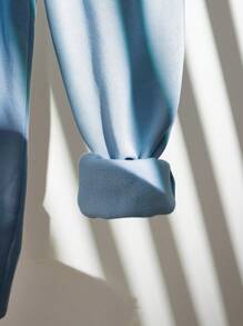 SHEIN Leap Crew 2 Pcs/Set Tween Boy Casual Pattern Hoodie And Sweatpants - Blue - View 7