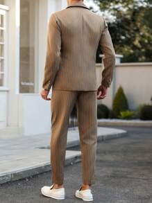 Manfinity Bizformal Heren Casual Pak Broek, Minimalistisch En Modieus, Geschikt Voor Zomeroutfit Broekpakken Voor Mannen Heren Pak Set Heren Dress Outfit