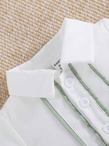 Souflis Souflis 男婴撞色绅士风连体衣，夏季 - 綠色 - 查看 4