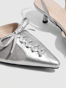 CUCCOO GRLICON Women's Y2K Punk Style High Heel Pumps, Suitable For Motorcycle, Cool Girl, Halloween, Christmas, Party Outfits - Silver - View 3