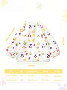Teletubbies X SHEIN 婴儿吃饭、画画围兜、长袖食物罩衣，多用途防油、防水、防污 - 彩色 - 查看 4