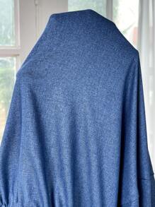 SHEIN LUNE Falda plisada con cintura elástica y decoración de cinta, versátil y cómoda, estilo "Old Money" para mujeres, para brunch, aeropuerto, vaquera, verano, graduación, primavera, verano, graduación, Pascua, vacaciones de verano