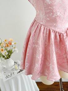 SHEIN Unity 女士春夏宫廷风格纯色露背吊带连衣裙，适合派对