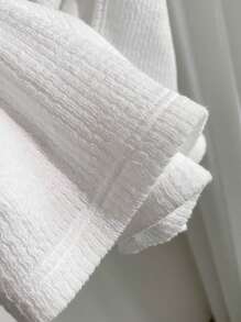 SHEIN LUNE 纯色垂坠领无袖背心，休闲日常基本款，春夏 - 白色 - 查看 4